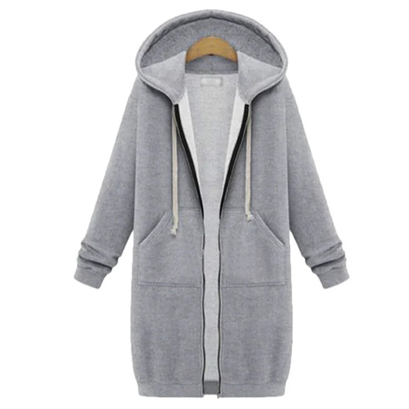 LuckeLadybug women's hooded winter jacket with zipper made of soft, cozy fabric ideal for cold weather