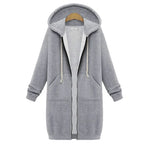 LuckeLadybug women's hooded winter jacket with zipper made of soft, cozy fabric ideal for cold weather
