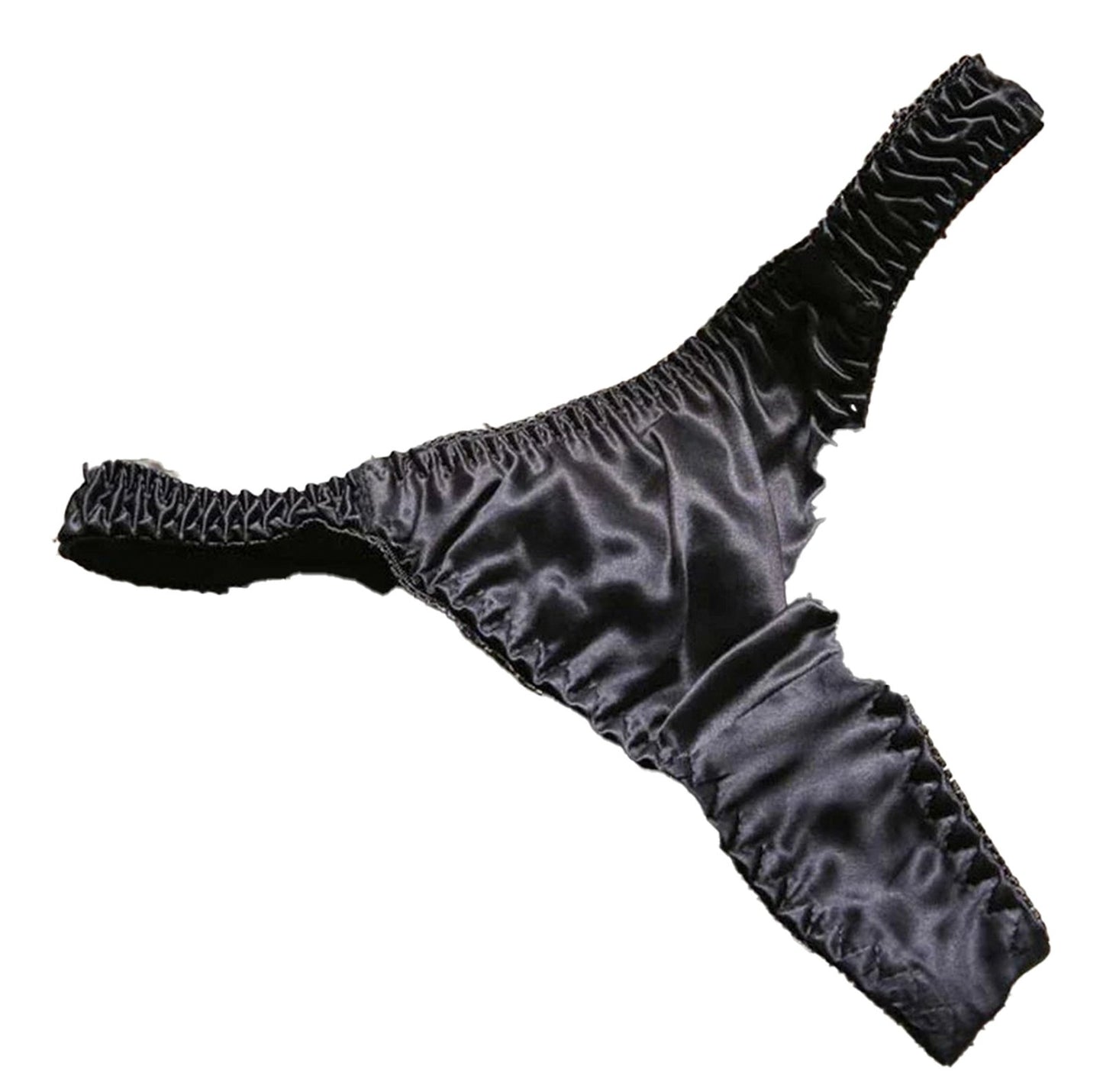 Elegant black women's low waisted thongs with soft fabric and adjustable sides for a comfortable fit