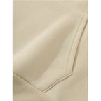 Close-up of LuckeLadybug women's mushroom print hoodie showing soft fabric and pocket detail