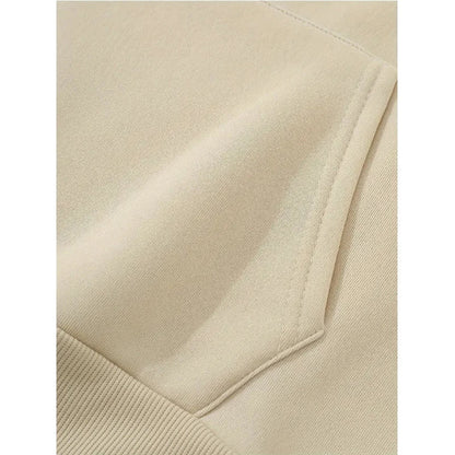 Close-up of LuckeLadybug women's mushroom print hoodie showing soft fabric and pocket detail