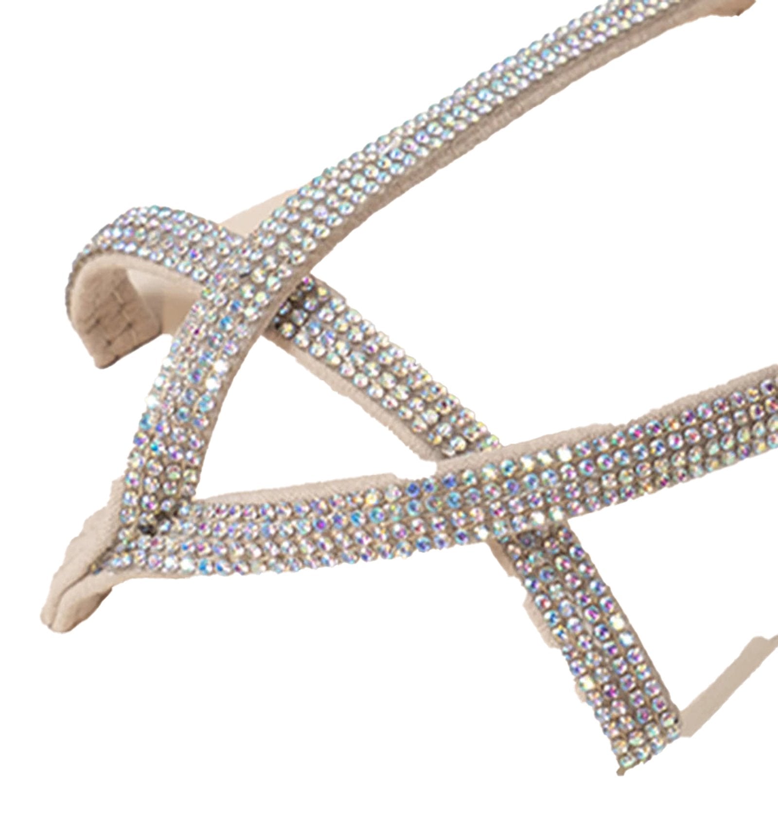 Elegant women's rhinestone flip flops with sparkly straps for stylish summer footwear