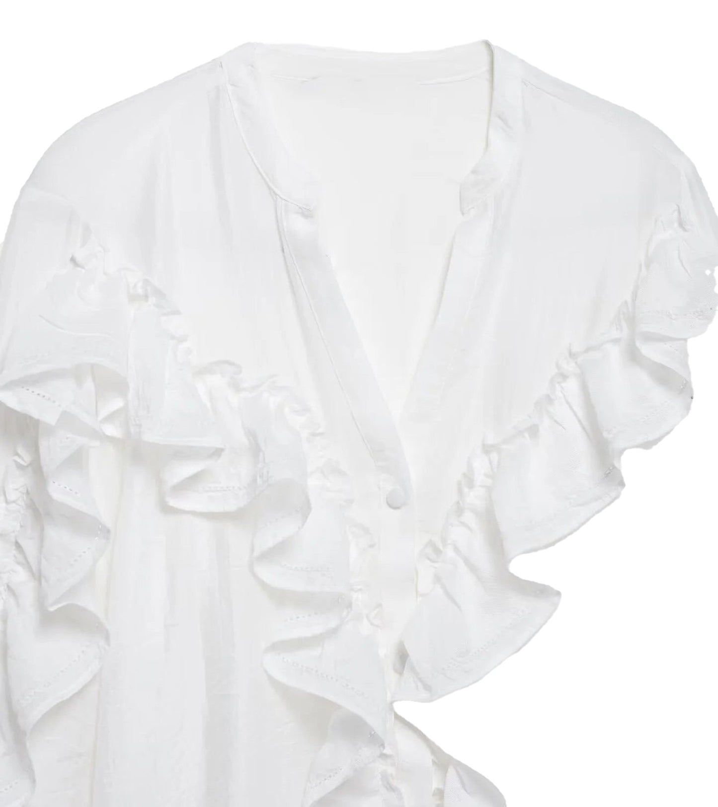 Womens Ruffle Blouse Long Sleeve