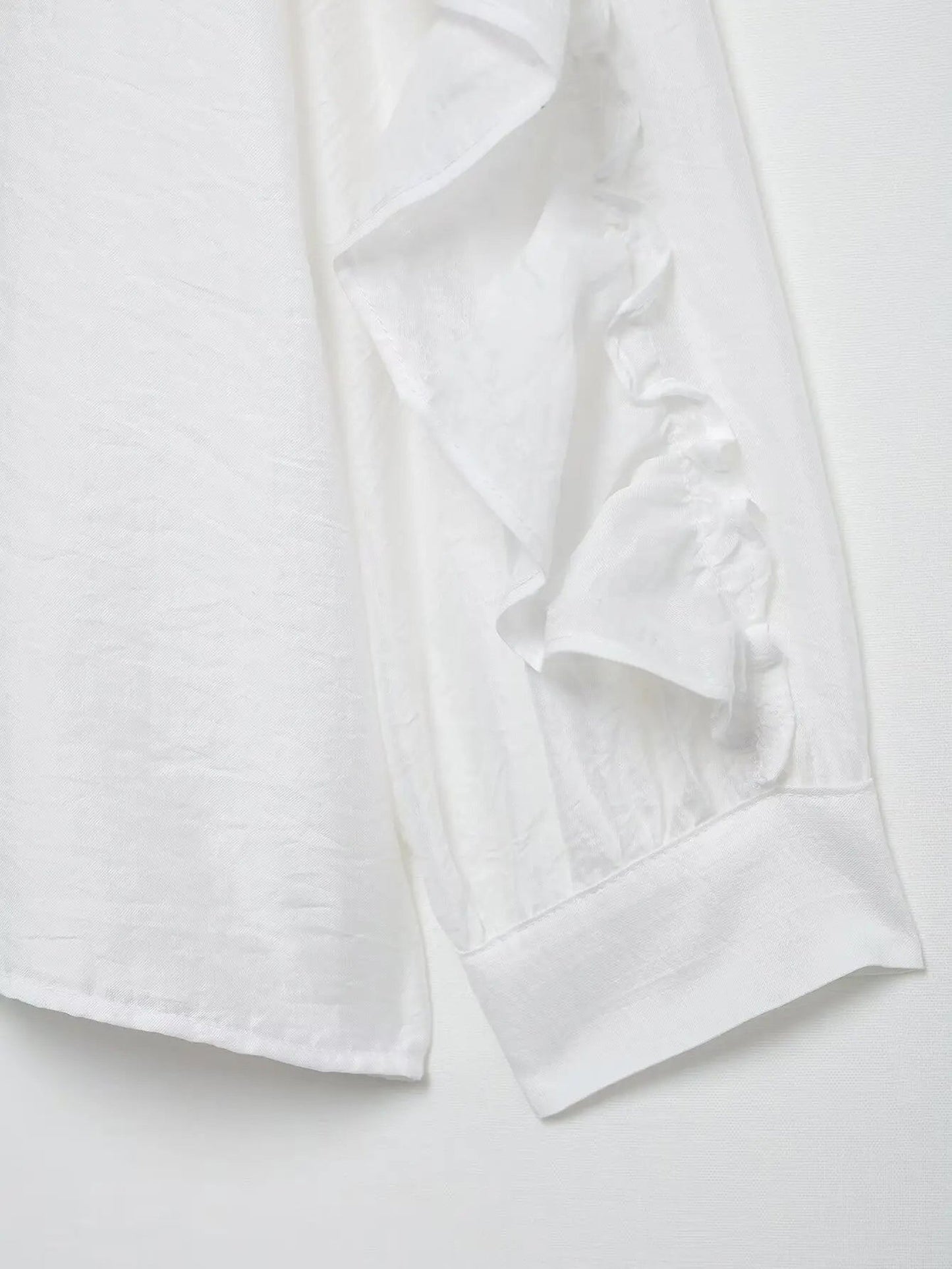 Womens Ruffle Blouse Long Sleeve