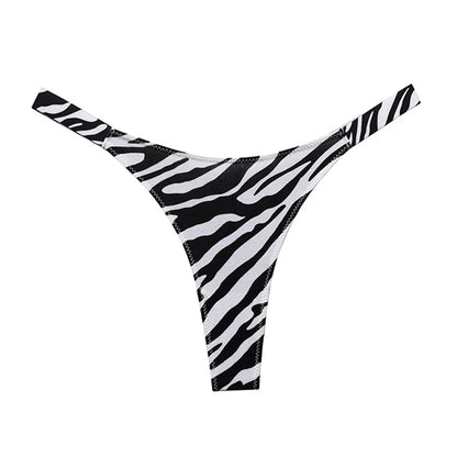 LuckeLadybug women's sexy high cut thong in zebra print for a stylish and flattering fit