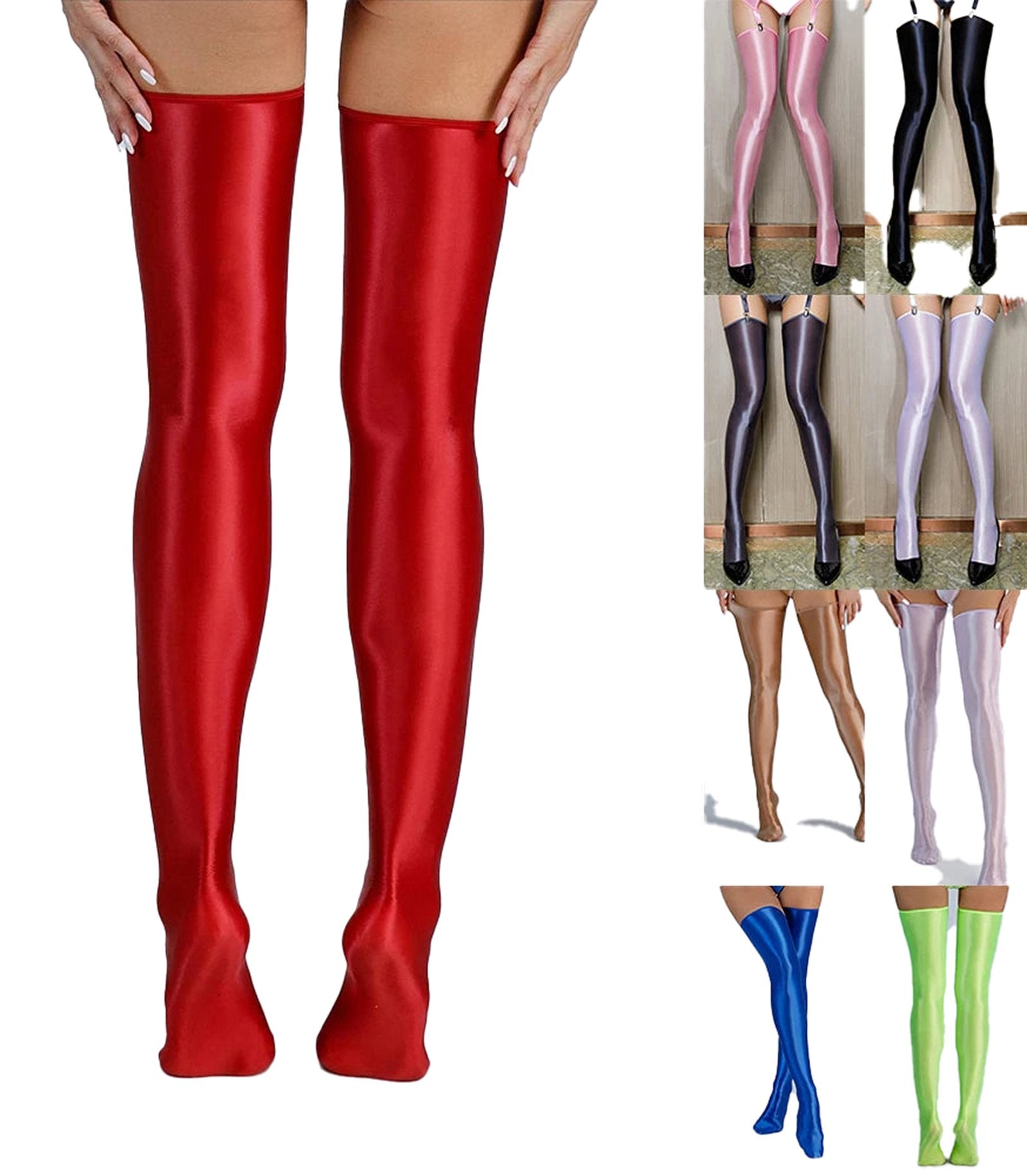 LuckeLadybug LLC women's sheer knee high stockings in vibrant colors for stylish legwear