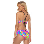 Colorful LuckeLadybug bikini in vibrant patterns, perfect for women's swimwear this summer