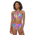 LuckeLadybug Women's Swimwear with Colorful Floral Design and Stylish Cut for Summer Fun