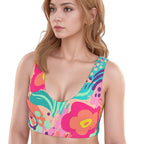 LuckeLadybug womens swimwear one piece in colorful floral design perfect for summer beach outings
