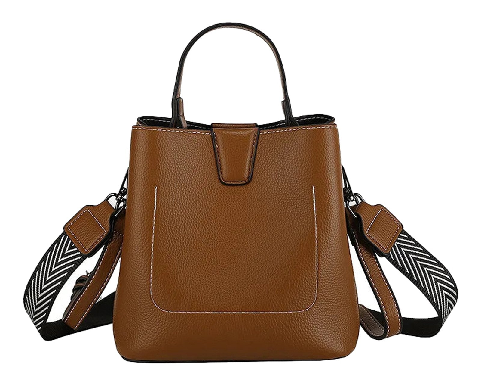 LuckeLadybug women's water bucket handbag in brown with stylish adjustable straps