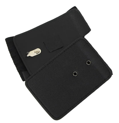 LuckeLadybug women's wide bow belt in black with adjustable sizing and sleek design