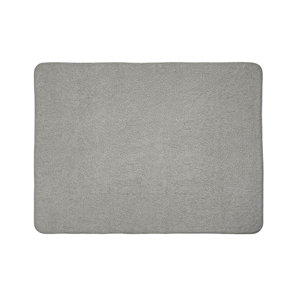 LuckeLadybug gray Sherpa blanket for cozy woodland fairy tale bedding and home comfort