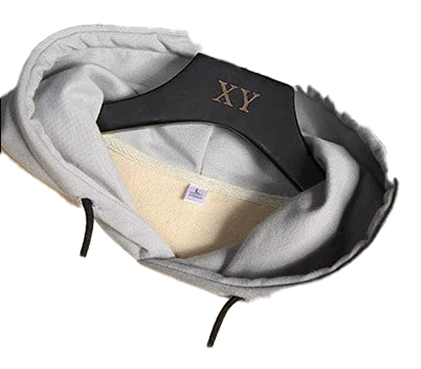 Gray Korean streetwear hoodie men with adjustable drawstrings and soft interior lining