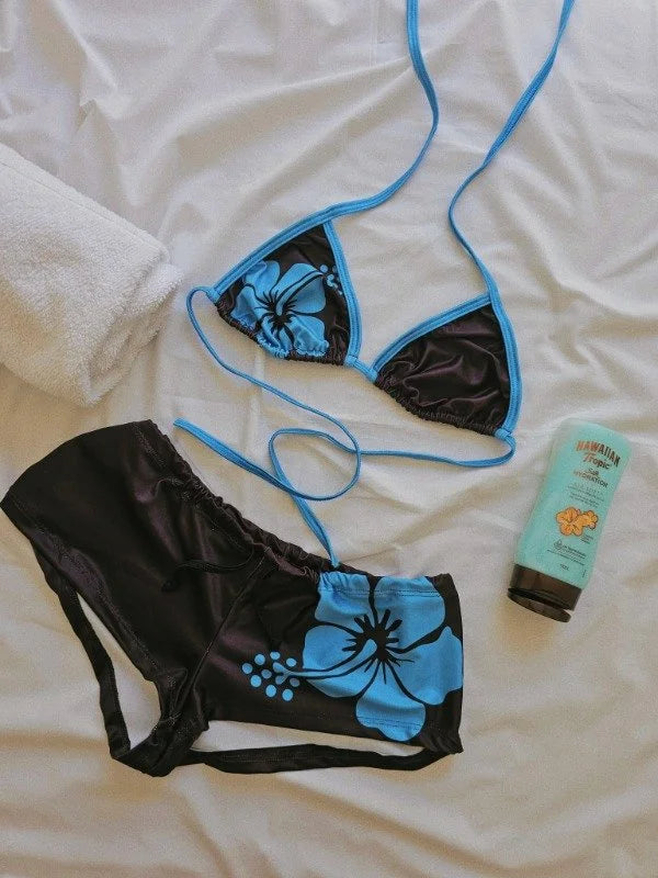 Y2K Bikini with Floral Design