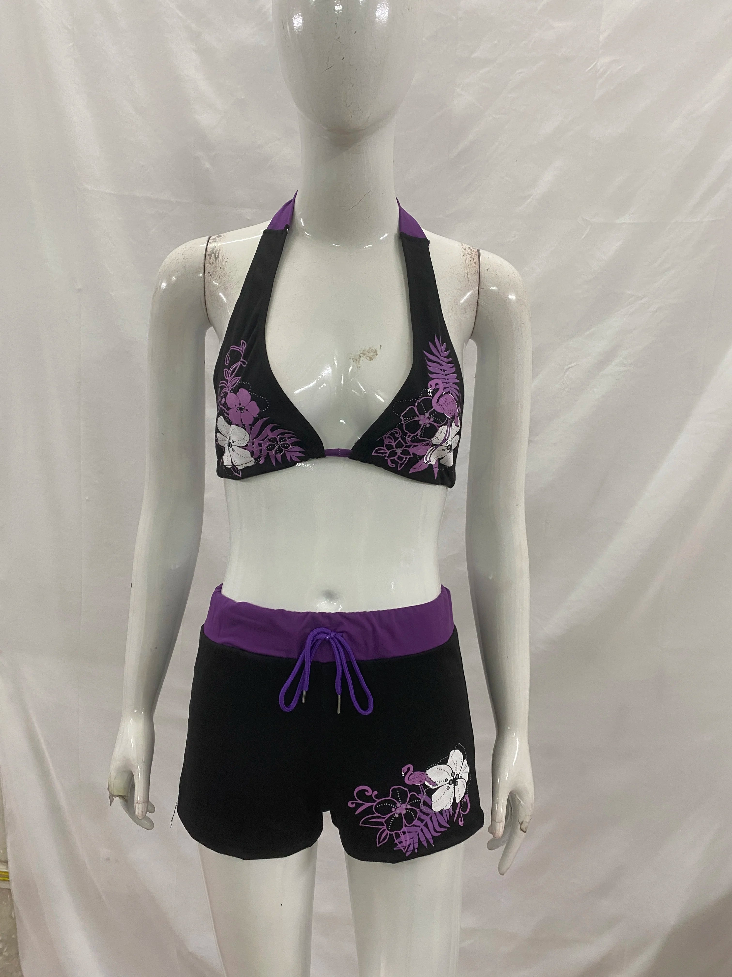 Y2K Bikini with Floral Design