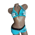 Y2K Bikini with Floral Design