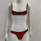Y2K Bikini - Trendy Red Two-Piece Set