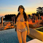 Y2K Fashion Plaid Bikini Set