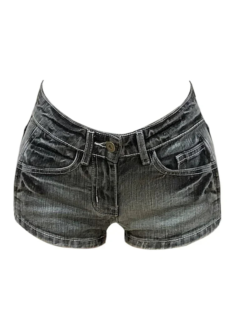 Y2k Low Rise Jean Shorts For Trendy Style